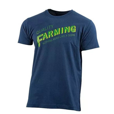 John Deere Quality Farming T-Shirt Navy M from B&Q