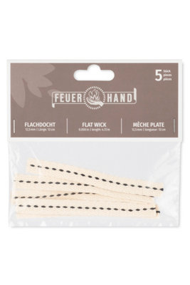 Feuerhand Pack Of 5 12Cm Flat Cotton Wicks For Baby Special 276 Lantern from B&Q