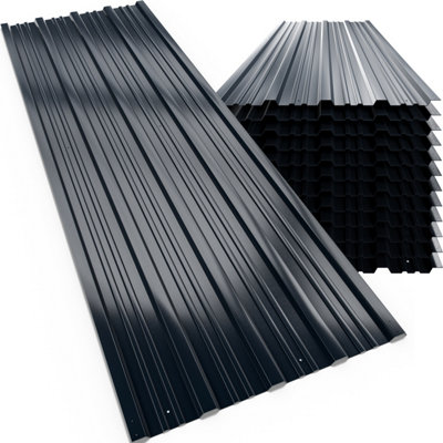 Gardebruk® Anthracite Corrugated Roof Sheets 12Pcs 7M² - Image 3