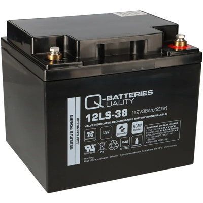 Q-Batteries 12Ls-38 12V 38Ah Lead-Fleece Battery Agm Vrla With Vds from B&Q