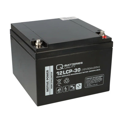 B&Q -  12Lcp-30 12V 30Ah Lead Acid Battery Cycle Type Agm Deep Cycle Vrla