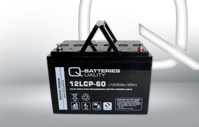 B&Q -  12Lcp-60 12V 63Ah Deep Cycle Vrla Agm Battery