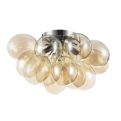 Luminosa Lighting Luminosa Balbo Semi Flush Ceiling Ceiling Lamp Nickel4 LightG9