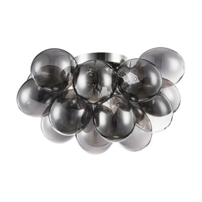Luminosa Lighting Luminosa Balbo Semi Flush Ceiling Ceiling Lamp Nickel4 LightG9