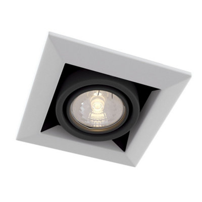 B&Q -  Luminosa Metal Modern Recessed Square Downlight White1 LightGu10