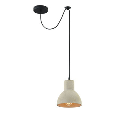 Luminosa Lighting Luminosa Broni Dome Ceiling Pendant Lamp Black1 LightE27 from B&Q