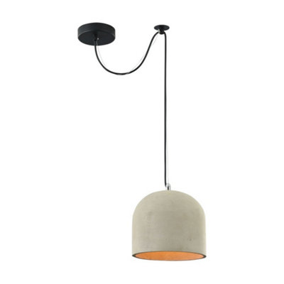 Luminosa Lighting Luminosa Broni Dome Ceiling Pendant Lamp Black1 LightE27 from B&Q