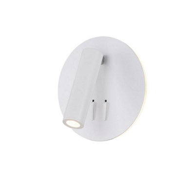 Luminosa Lighting Luminosa Ios 176 Reading Integrated Led Wall Lamp White from B&Q