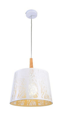 Luminosa Lighting Luminosa Lantern Dome Ceiling Pendant Lamp White1 LightE27 from B&Q