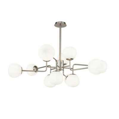 Luminosa Lighting Luminosa Erich Globe Ceiling Pendant Nickel12 LightE14 from B&Q
