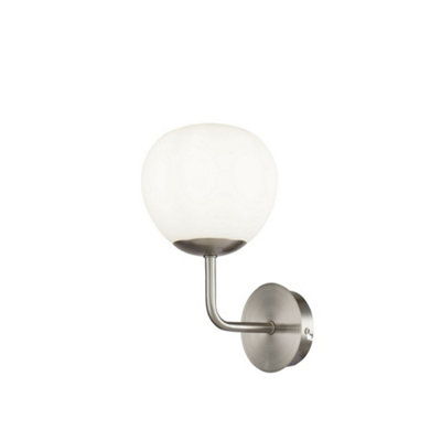 Luminosa Lighting Luminosa Erich Wall Lamp Nickel1 LightE14 from B&Q