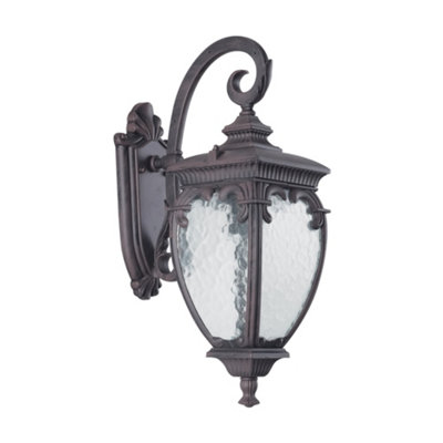 Luminosa Lighting Luminosa Fleur Outdoor Wall Lantern Bronze AntiqueIp44 from B&Q