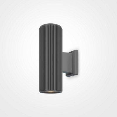 Luminosa Lighting Luminosa Maytoni Rando 2 Light Outdoor Up Down Wall Lamp Grey E27 Ip54 from B&Q