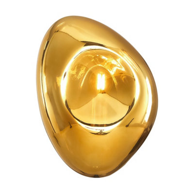 Luminosa Lighting Luminosa Mabell Modern Wall Lamp GoldGlass Shade
