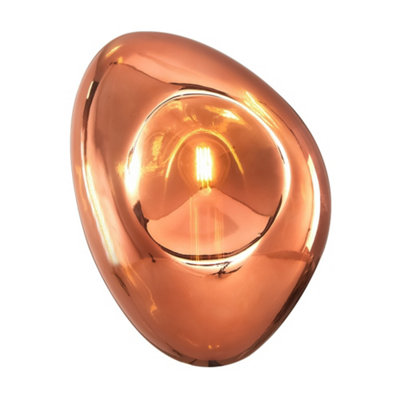 Luminosa Lighting Luminosa Mabell Modern Wall Lamp CopperGlass Shade
