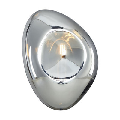 Luminosa Lighting Luminosa Mabell Modern Wall Lamp ChromeGlass Shade