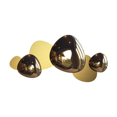 B&Q -  Luminosa Jack-Stone Modern Integrated Led Wall Lamp Gold3000K