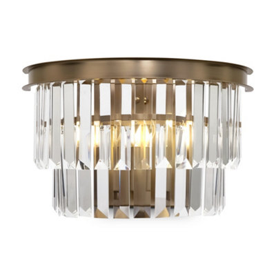 Luminosa Lighting Luminosa Classic Revero Brass Wall Lamp from B&Q