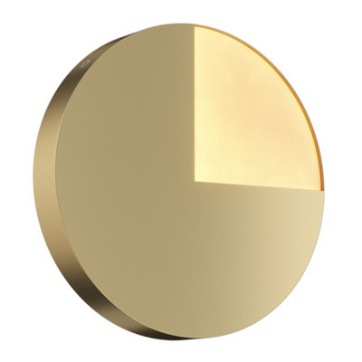 B&Q -  Luminosa Jupiter Modern Integrated Led Wall Lamp Brass3000K