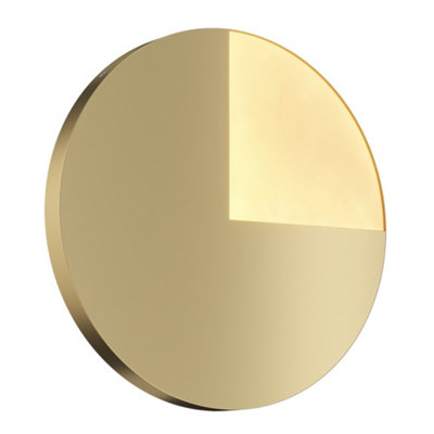 B&Q -  Luminosa Jupiter Modern Integrated Led Wall Lamp Brass3000K