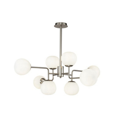 Luminosa Lighting Luminosa Erich Globe Ceiling Pendant Lamp Nickel8 LightE14 from B&Q