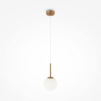 Luminosa Lighting Luminosa Maytoni Basic Form Small Modern Globe Pendant Ceiling Light Gold E14 from B&Q