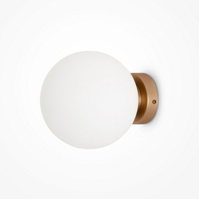 Luminosa Lighting Luminosa Maytoni Basic Form Medium Modern Wall Lamp Gold E14 from B&Q
