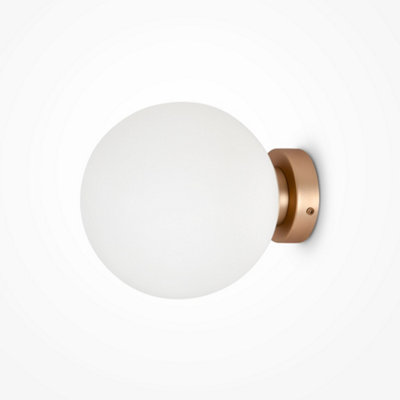 Luminosa Lighting Luminosa Maytoni Basic Form Large Modern Wall Lamp Gold E14 from B&Q