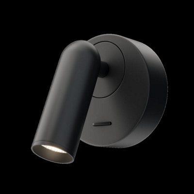 Luminosa Lighting Luminosa Technical Mirax Integrated Led Black Reading Wall Lamp from B&Q