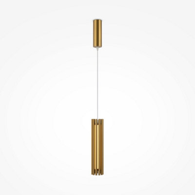 Luminosa Lighting Luminosa Maytoni Sonata Modern Integrated Led Pendant Ceiling Light Brass 3000K from B&Q