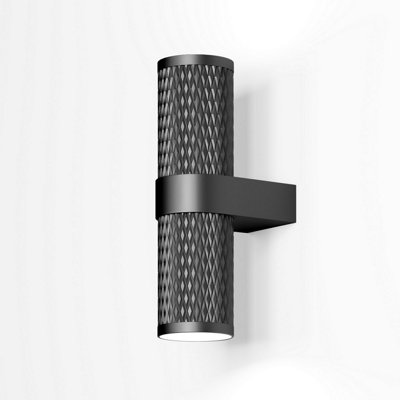 Luminosa Lighting Luminosa Focus Design Up & Down Wall Lamp Black 2Xgu10 from B&Q