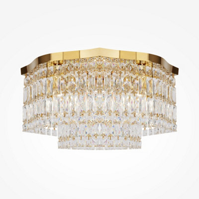 Luminosa Lighting Luminosa Maytoni Dune Modern 6 Light Ceiling Light Gold E14