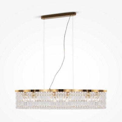 Luminosa Lighting Luminosa Maytoni Dune Modern 6 Light Bar Pendant Ceiling Light Gold E14 from B&Q