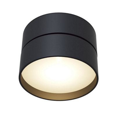 Luminosa Lighting Luminosa Maytoni Onda Surface Mounted Downlight Black 4000K from B&Q