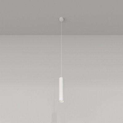 B&Q -  Luminosa Maytoni Focus Slim Pendant Ceiling Light White Gu10