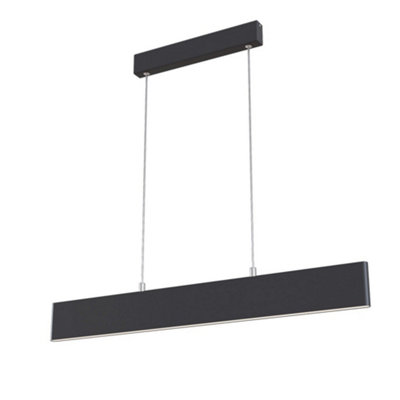 B&Q -  Luminosa Step Integrated Led Linear Ceiling Pendant Lamp Black