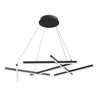 Luminosa Lighting Luminosa Line Integrated Led Ceiling Pendant Lamp Black from B&Q