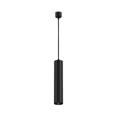 B&Q -  Luminosa Maytoni Focus Slim Pendant Ceiling Light Black Gu10