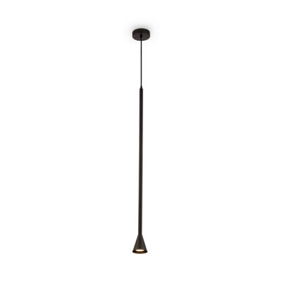 B&Q -  Luminosa Maytoni Arrow Slim Pendant Ceiling Light Black Gu10