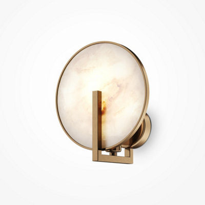 Luminosa Lighting Luminosa Maytoni Marmo Modern Wall Lamp Gold E14 from B&Q