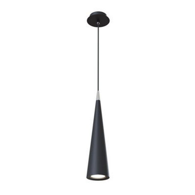 B&Q -  Luminosa Nevill Slim Ceiling Pendant Lamp Black1 LightGu10