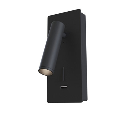 Luminosa Lighting Luminosa Maytoni Mirax Reading Light Black 3000K from B&Q