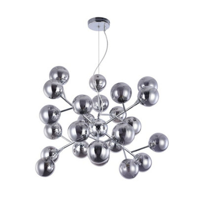 Luminosa Lighting Luminosa Dallas Ceiling Pendant Lamp Chrome24 LightG9 from B&Q