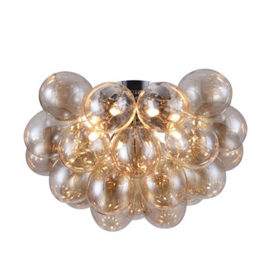 Luminosa Lighting Luminosa Balbo Semi Flush Ceiling Ceiling Lamp Nickel8 LightG9