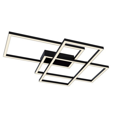 Luminosa Lighting Luminosa Line Integrated Led Square Ceiling Lamp Black from B&Q