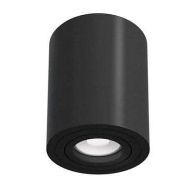Luminosa Lighting Luminosa Alfa Surface Mounted Ceiling Downlight Black1 LightGu10 from B&Q