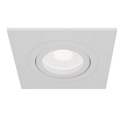 B&Q -  Luminosa Atom Recessed Square Downlight White1 LightGu10