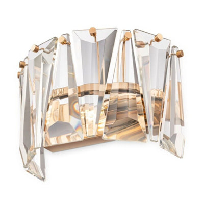 B&Q -  Luminosa Modern Puntes Gold Wall Lamp