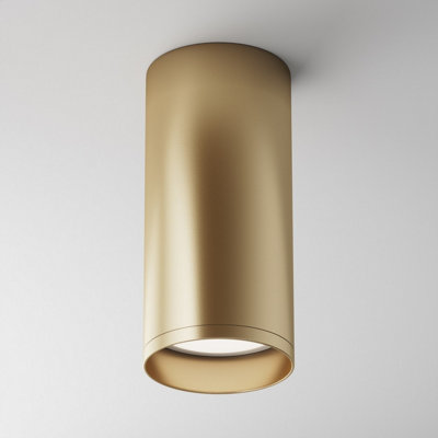 B&Q -  Luminosa Focus Surface Mounted Downlight Matte Gold 1Xgu10
