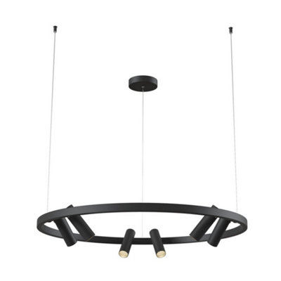 Luminosa Lighting Luminosa Satellite Integrated Led Ceiling Pendant Lamp Black from B&Q